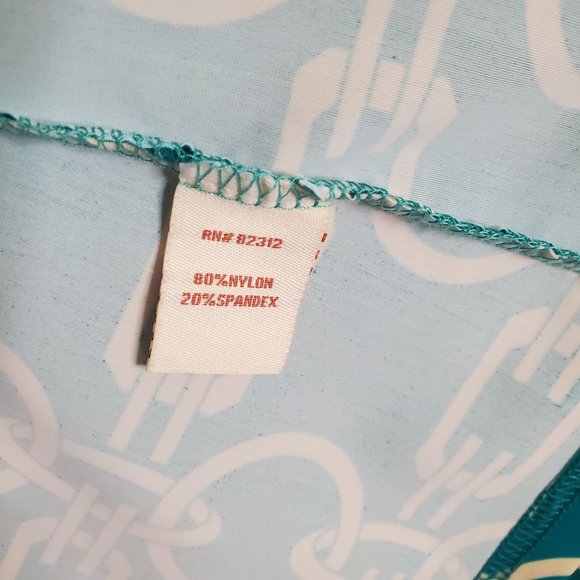 Aryeh Sz M Shirt Scoop Pullover 3/4 Ruffle Bell Sleeve Stretch Linked Chains - Picture 7 of 7